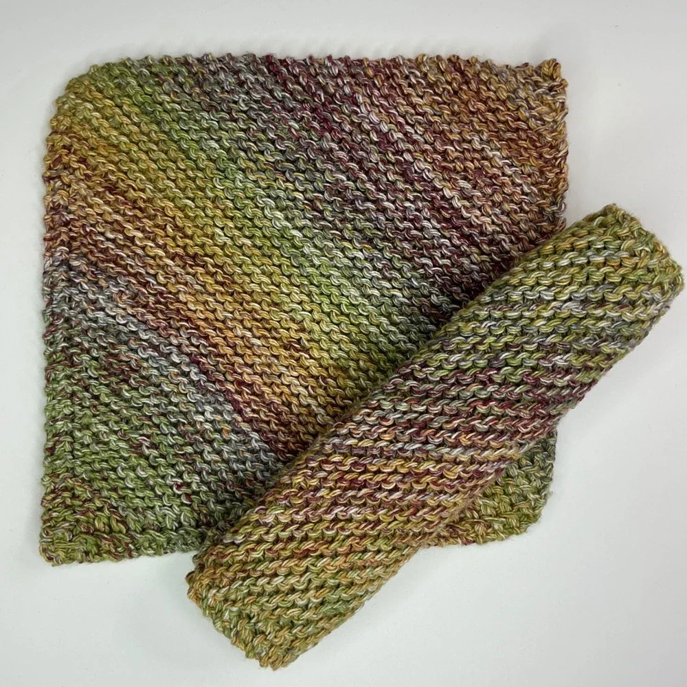 Handmade Nepalese Spices Knit Dishcloth Set Unisex OS 2PK 100% Cotton Farmhouse